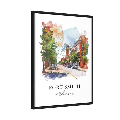 Fort Smith Arkansas Art, Fort Smith Print, Fort Smith AR Watercolor, Arkansas River Gift, Travel Print, Travel Poster, Housewarming Gift