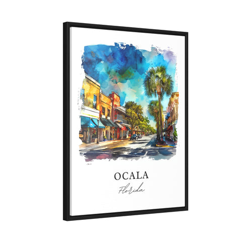 Ocala FL Wall Art, Ocala Print, Ocala Florida Watercolor, Ocala Florida Art Gift, Travel Print, Travel Poster, Housewarming Gift