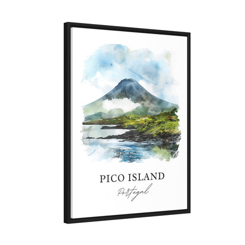 Pico Island Wall Art, Pico Island Print, The Azores Watercolor, Pico Island Portugal Gift, Travel Print, Travel Poster, Housewarming Gift