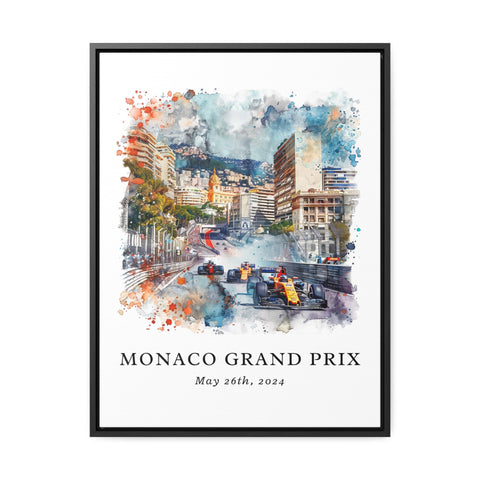 Monaco Grand Prix Wall Art, Monaco F1 Print, Monaco Grand Prix Watercolor, Monaco F1 Gift, Travel Print, Travel Poster, Housewarming Gift