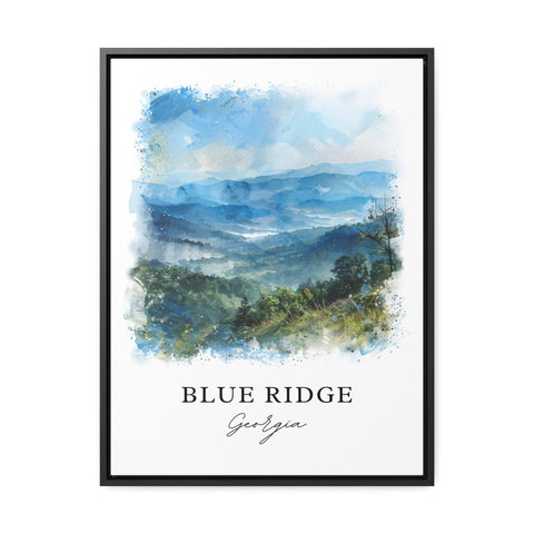 Blue Ridge Georgia Wall Art, Blue Ridge Print, Blue Ridge GA Watercolor, Blue Ridge Mountains Gift, Travel Poster, Housewarming Gift