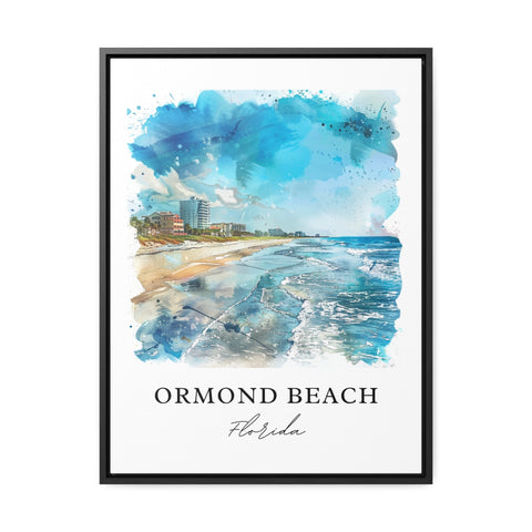 Ormond Beach Wall Art, Ormond Beach Print, Ormond Beach FL Watercolor, Ormond Beach Gift, Travel Print, Travel Poster, Housewarming Gift