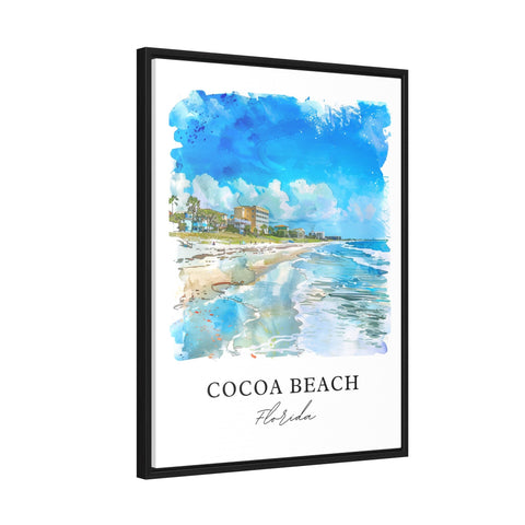 Cocoa Beach FL Wall Art, Cocoa Beach Print, Cocoa Beach Watercolor, Cocoa Beach Gift, Travel Print, Travel Poster, Housewarming Gift