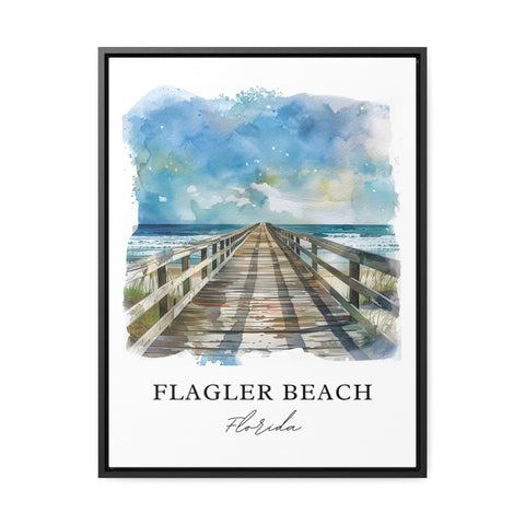Flagler Beach Wall Art, Flagler Beach Print, Flagler Beach FL Watercolor, Flagler Beach Gift, Travel Print, Travel Poster, Housewarming Gift