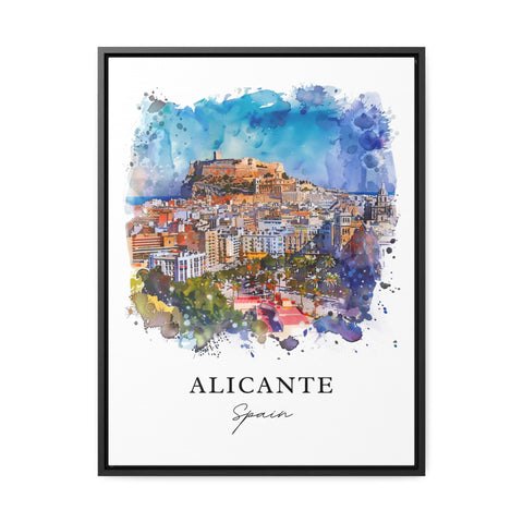 Alicante Spain Wall Art, Alicante Print, Alicante Watercolor, Alicante Spain Gift, Travel Print, Travel Poster, Housewarming Gift