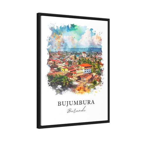 Bujumbura Wall Art, Bujumbura Print, Burundi Watercolor, Bujumbura Burundi Gift, Travel Print, Travel Poster, Housewarming Gift
