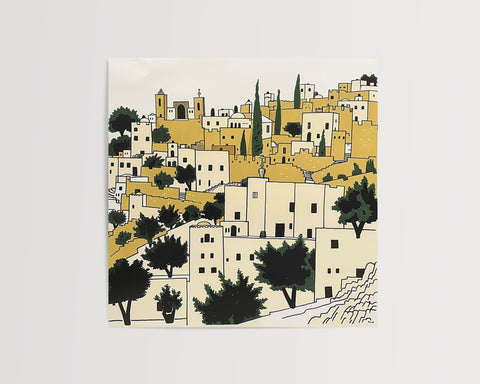 Modern Palestine Art, Palestine Print, Unique Palestine Art, Palestine Gift, Travel Print, Travel Poster, Housewarming Gift