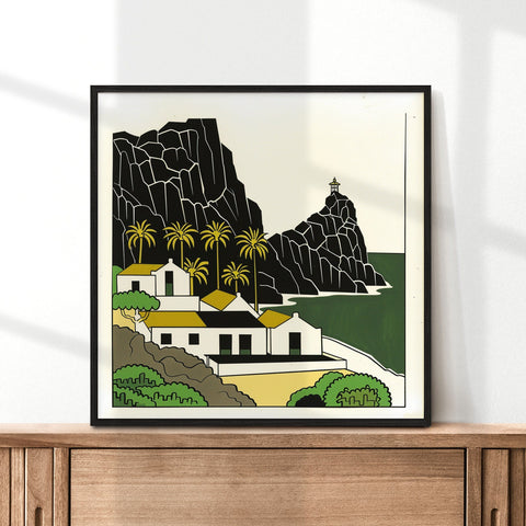 Modern Canary Island Art, Canary Islands Print, Unique Canary Island Art, Canary Island Gift, Travel Print, Travel Poster, Housewarming Gift