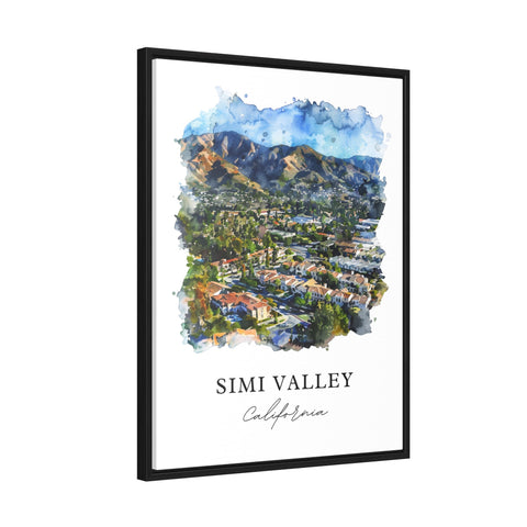 Simi Valley Wall Art, Simi Valley Print, Simi Valley CA Watercolor, Ventura County CA Gift, Travel Print, Travel Poster, Housewarming Gift