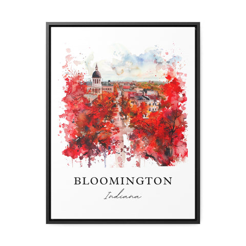 Bloomington IN Wall Art, Bloomington Print, Bloomington IN Watercolor, IU Bloomington Gift, Travel Print, Travel Poster, Housewarming Gift