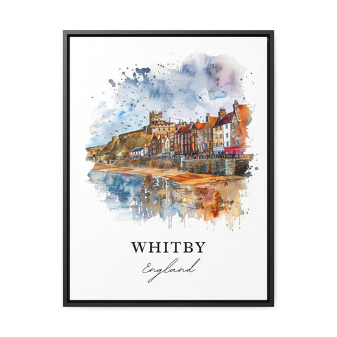 Whitby England Wall Art, Whitby Print, Yorkshire Coast Watercolor, Whitby England Gift, Travel Print, Travel Poster, Housewarming Gift