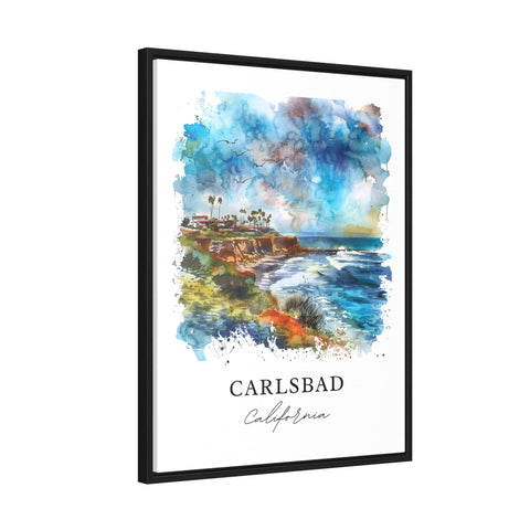 Carlsbad CA Wall Art, Carlsbad Print, San Diego Watercolor, Carlsbad California Gift, Travel Print, Travel Poster, Housewarming Gift