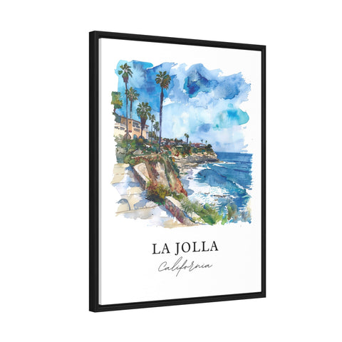 La Jolla Wall Art, La Jolla Print, La Jolla California Watercolor, La Jolla Gift, Travel Print, Travel Poster, Housewarming Gift