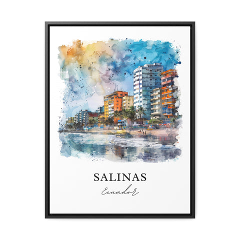 Salinas Ecuador Wall Art, Salinas Print, Salinas Beach Watercolor, Santa Elena Ecuador Gift, Travel Print, Travel Poster, Housewarming Gift
