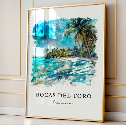 Bocas del Toro Wall Art, Panama Print, Isla Colón Watercolor, Bocas del Toro Gift, Travel Print, Travel Poster, Housewarming Gift
