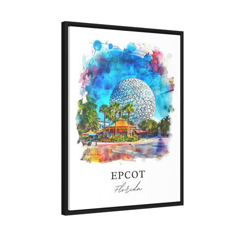 Epcot Florida Wall Art, Epcot Print, Epcot Disney Watercolor, Epcot Disneyland Gift, Travel Print, Travel Poster, Housewarming Gift