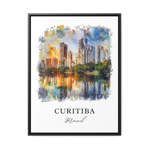 Curtibia Wall Art, Curtibia Print, Curtibia Watercolor, Curtibia Brazil Gift, Travel Print, Travel Poster, Housewarming Gift