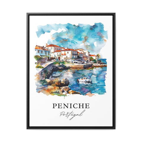 Peniche Wall Art, Peniche Print, Peniche Portugal Watercolor, Peniche Gift, Travel Print, Travel Poster, Housewarming Gift