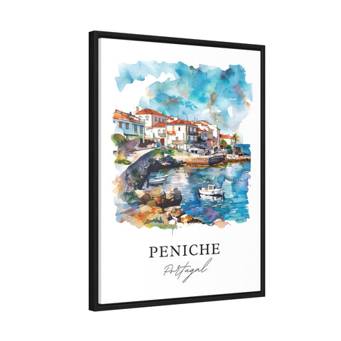 Peniche Wall Art, Peniche Print, Peniche Portugal Watercolor, Peniche Gift, Travel Print, Travel Poster, Housewarming Gift