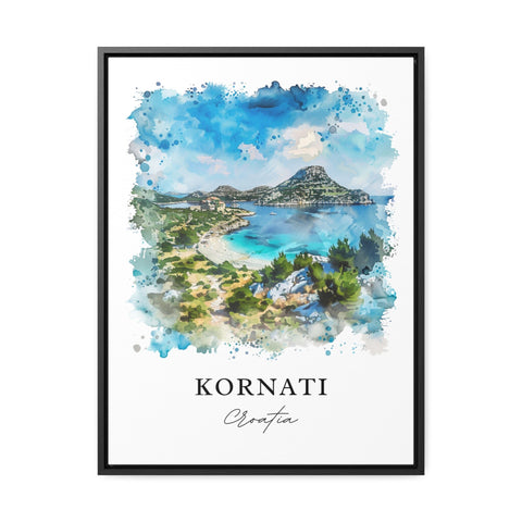 Kornati Wall Art, Kornati Croatia Print, Kornati Watercolor, Stomorski Islands Gift, Travel Print, Travel Poster, Housewarming Gift