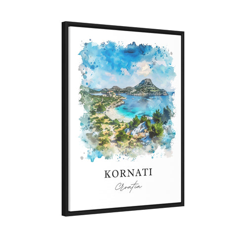 Kornati Wall Art, Kornati Croatia Print, Kornati Watercolor, Stomorski Islands Gift, Travel Print, Travel Poster, Housewarming Gift