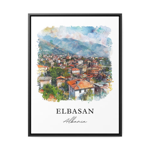 Elbasan Wall Art, Elbasan Albania Print, Elbasan Watercolor, Elbasan Albania Gift, Travel Print, Travel Poster, Housewarming Gift