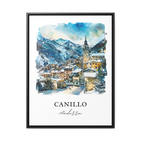 Canillo Andorra Wall Art, Canillo Print, Canillo Andorra Watercolor, Andorra Gift, Travel Print, Travel Poster, Housewarming Gift