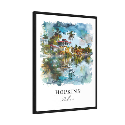 Hopkins Belize Wall Art, Hopkins Print, Hopkins Belize Watercolor, Hopkins Belize Gift, Travel Print, Travel Poster, Housewarming Gift