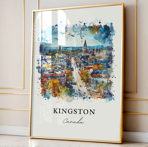 Kingston Ontario Wall Art, Kingston Print, Kingston Watercolor, Kingston Lake Ontario Gift, Travel Print, Travel Poster, Housewarming Gift