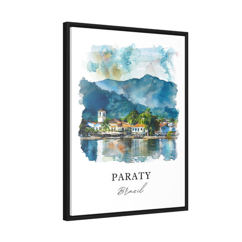 Paraty Brazil Wall Art, Paraty Print, Paraty Brazil Watercolor, Costa Verde Brazil Gift, Travel Print, Travel Poster, Housewarming Gift