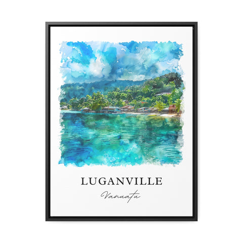 Luganville Wall Art, Luganville Print, Vanuatu Watercolor, Luganville Vanuatu Gift, Travel Print, Travel Poster, Housewarming Gift