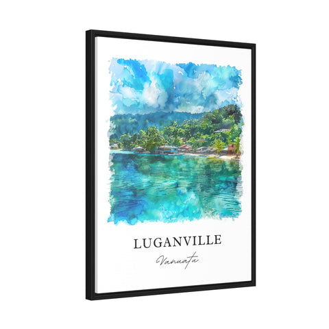 Luganville Wall Art, Luganville Print, Vanuatu Watercolor, Luganville Vanuatu Gift, Travel Print, Travel Poster, Housewarming Gift