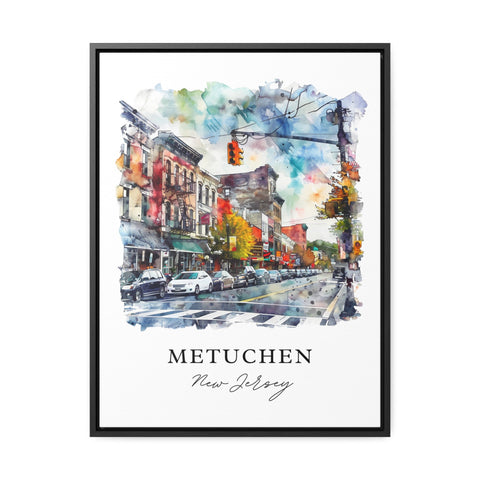 Metuchen NJ Wall Art, Metuchen Print, Metuchen New Jersey Watercolor, Raritan Valley NJ Gift, Travel Print, Travel Poster, Housewarming Gift