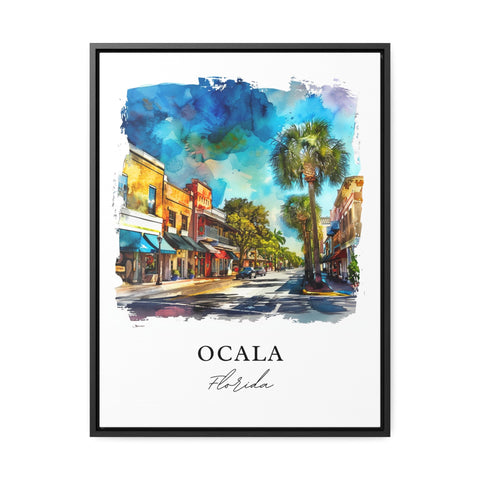 Ocala FL Wall Art, Ocala Print, Ocala Florida Watercolor, Ocala Florida Art Gift, Travel Print, Travel Poster, Housewarming Gift