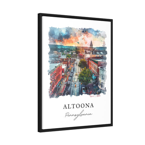 Altoona Wall Art, Altoona PA Print, Altoona Watercolor, Altoona Pennsylvania Art Gift, Travel Print, Travel Poster, Housewarming Gift