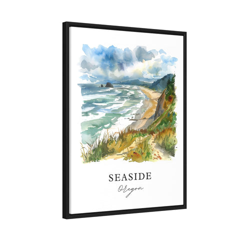 Seaside Oregon Art, Seaside OR Print, Seaside Oregon Watercolor, Seaside Oregon Gift, Travel Print, Travel Poster, Housewarming Gift
