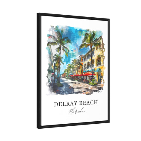 Delray Beach FL Art, Delray Beach Print, Delray Beach Watercolor, Delray Beach Florida Gift, Travel Print, Travel Poster, Housewarming Gift