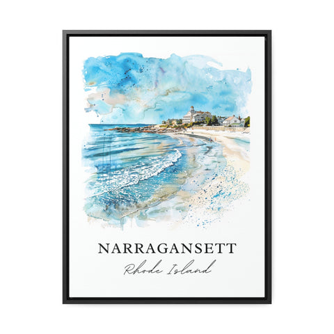 Narragansett Wall Art, Narragansett RI Print, Rhode Island Watercolor, Narragansett Gift, Travel Print, Travel Poster, Housewarming Gift