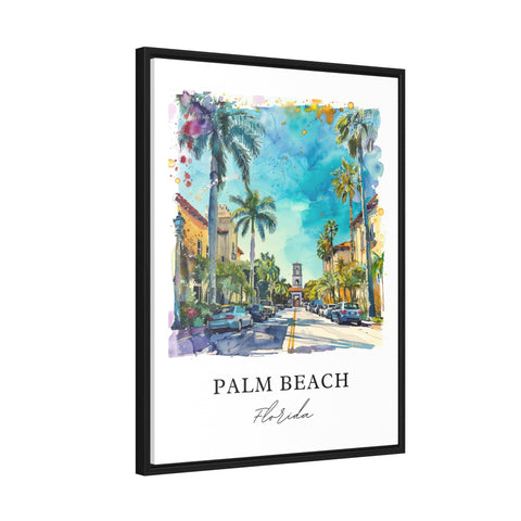 Palm Beach Wall Art, Palm Beach Print, Palm Beach FL Watercolor, Palm Beach Gift, Travel Print, Travel Poster, Housewarming Gift