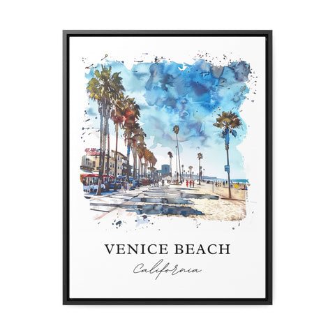 Venice Beach Wall Art, Venice Beach Print, Venice Beach CA Watercolor, Venice Beach Gift, Travel Print, Travel Poster, Housewarming Gift