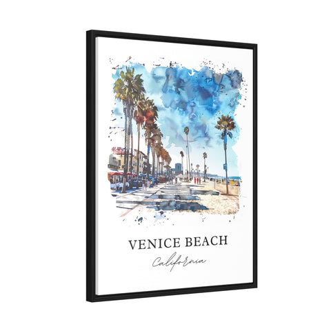 Venice Beach Wall Art, Venice Beach Print, Venice Beach CA Watercolor, Venice Beach Gift, Travel Print, Travel Poster, Housewarming Gift
