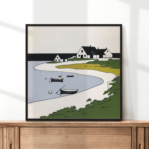 Modern Cape Cod Art, Cape Cod Print, Unique Cape Cod Art, Cape Cod Home Gift, Travel Print, Travel Poster, Housewarming Gift