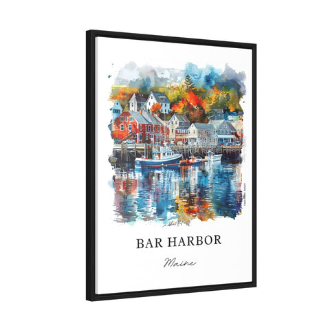 Bar Harbor Maine Art, Bar Harbor Print, Bar Harbor ME Watercolor, Bar Harbor Maine Gift, Travel Print, Travel Poster, Housewarming Gift