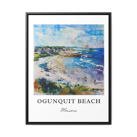 Ogunquit Beach Wall Art, Ogunquit Maine Print, Ogunquit Watercolor, Ogunquit Beach ME Gift, Travel Print, Travel Poster, Housewarming Gift