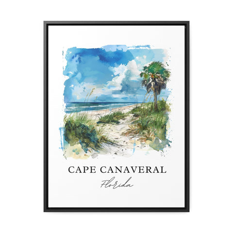 Cape Canaveral Wall Art, Cape Canaveral Print, Cape Canaveral Watercolor, Canaveral FL Gift, Travel Print, Travel Poster, Housewarming Gift