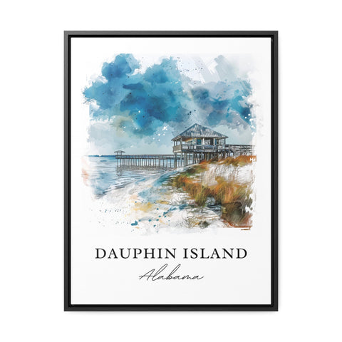 Dauphin Island Art, Dauphin Island Print, Dauphin Island AL Watercolor, Dauphin Island Gift, Travel Print, Travel Poster, Housewarming Gift