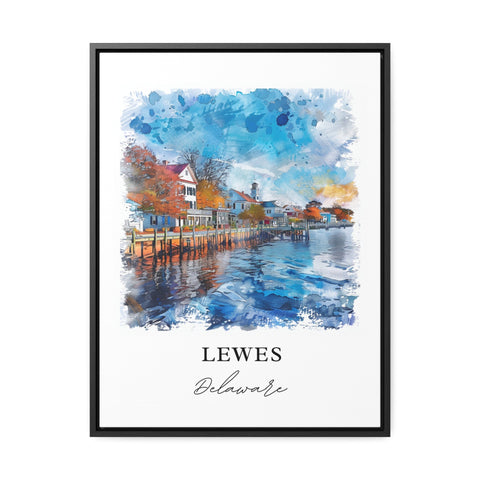 Lewes DE Wall Art, Lewes Print, Lewes Watercolor, Lewes Delaware Gift, Travel Print, Travel Poster, Housewarming Gift