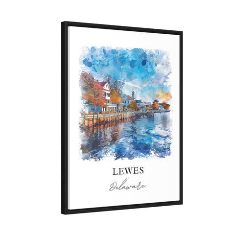 Lewes DE Wall Art, Lewes Print, Lewes Watercolor, Lewes Delaware Gift, Travel Print, Travel Poster, Housewarming Gift