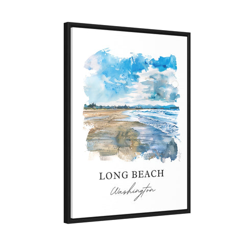 Long Beach WA Wall Art, Long Beach Print, Long Beach Watercolor, Long Beach Washington Gift, Travel Print, Travel Poster, Housewarming Gift