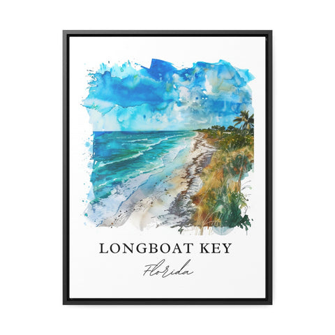 Longboat Key Art, Longboat Key FL Print, Longboat Key Watercolor, Longboat Key Florida Gift, Travel Print, Travel Poster, Housewarming Gift